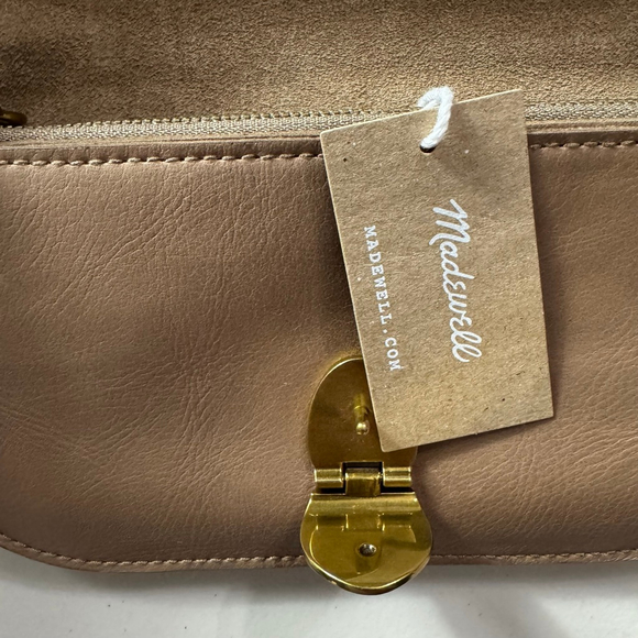 NWT Madewell The Abroad Convertible Crossbody Bag Tan/Brown Suede & Leather - Picture 4 of 11